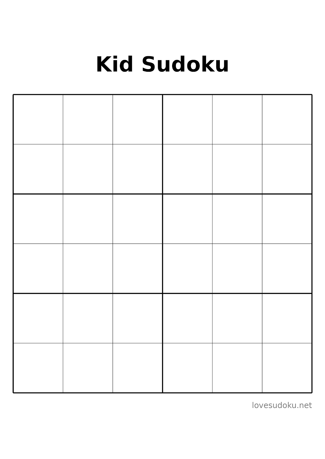 sudoku 6x6 easy